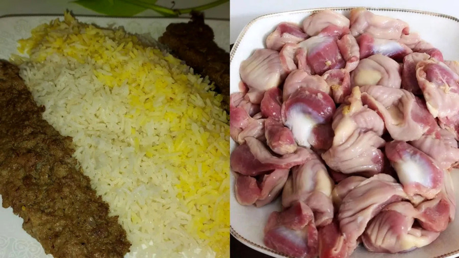 نحوه درست کردن کباب تابه ای خوشمزه با سنگدان مرغ