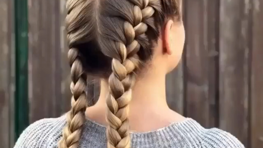 آموزش بافت فرانسوی دو طرفه ... فوق‌العاده زیبا و شیک