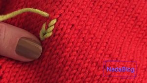 گلدوزی با کاموا روی لباس بافتنی