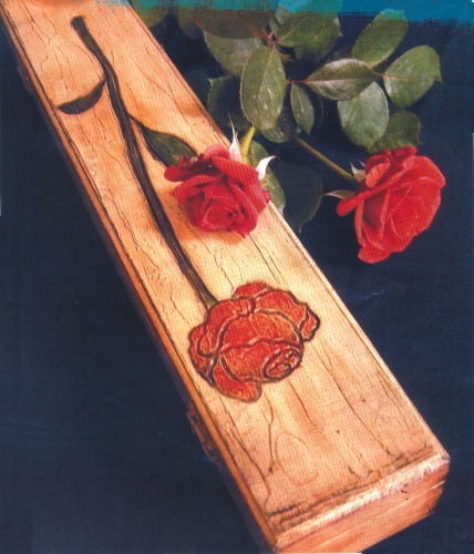 ساخت جعبه قلم با طرح گل رز