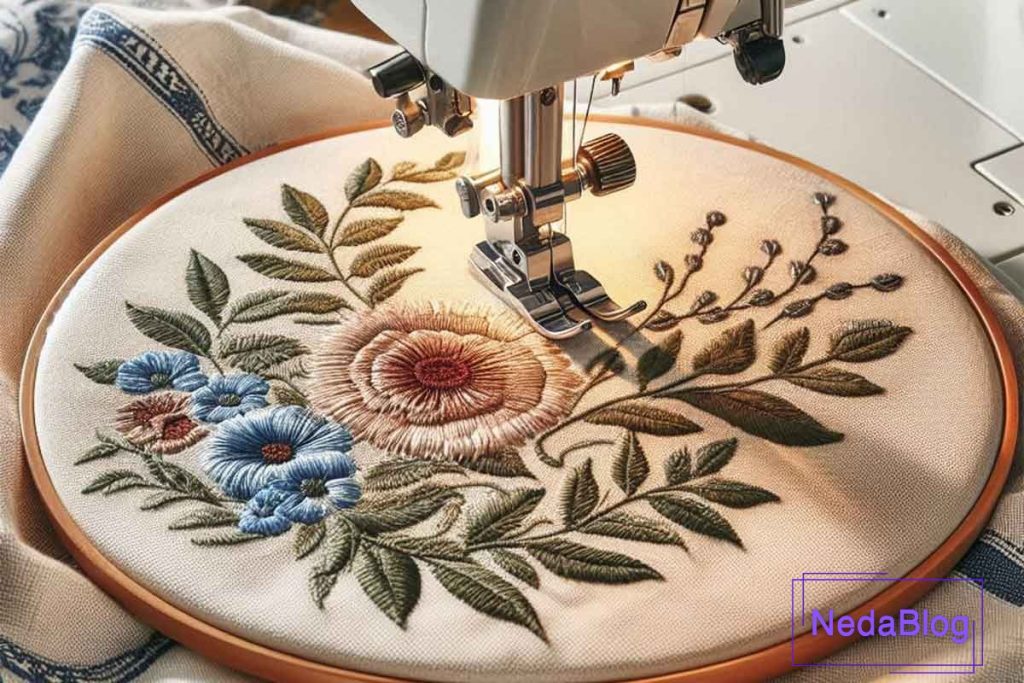 آموزش گلدوزی با چرخ خیاطی