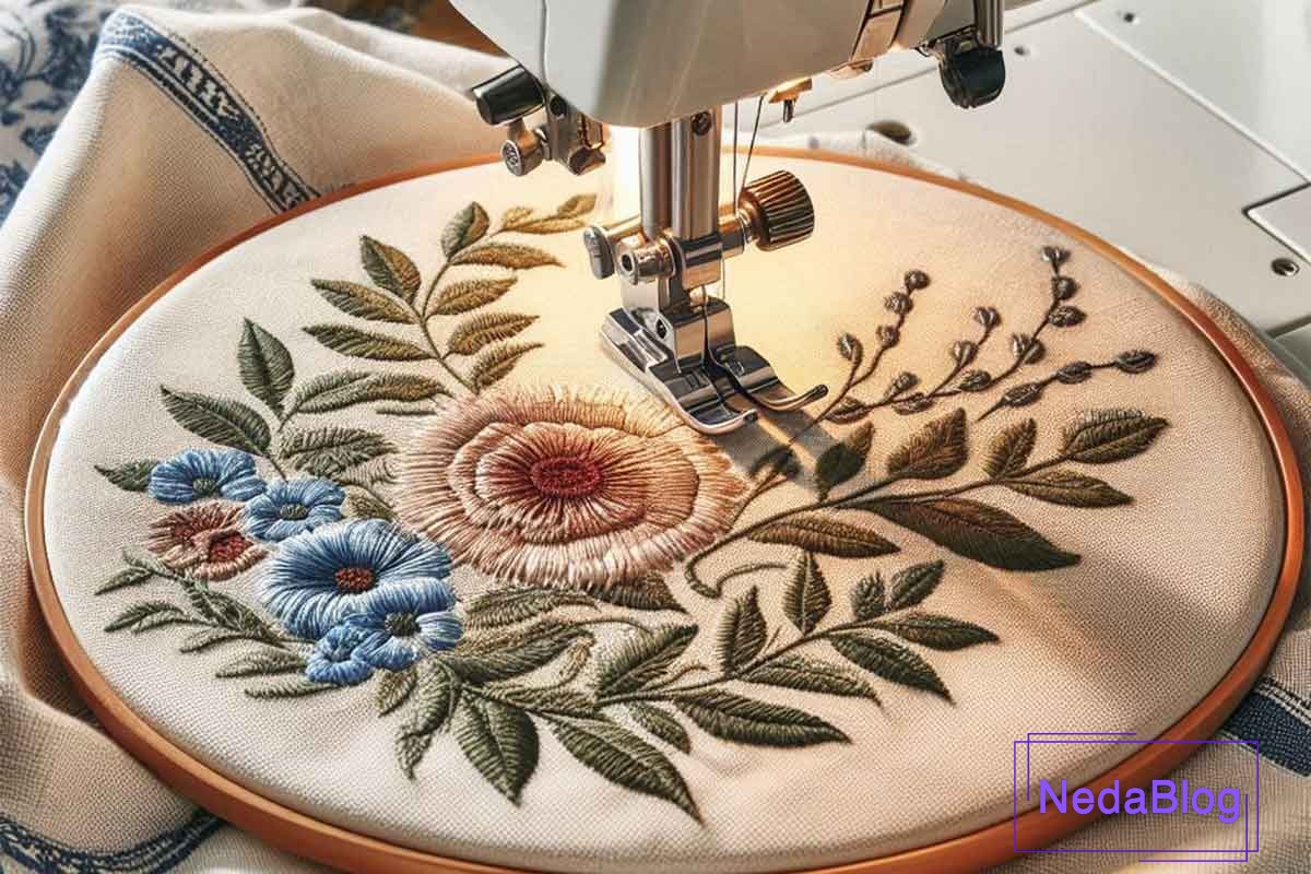 آموزش گلدوزی با چرخ خیاطی