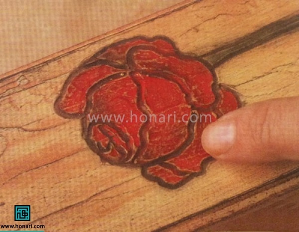 ساخت جعبه قلم با طرح گل رز