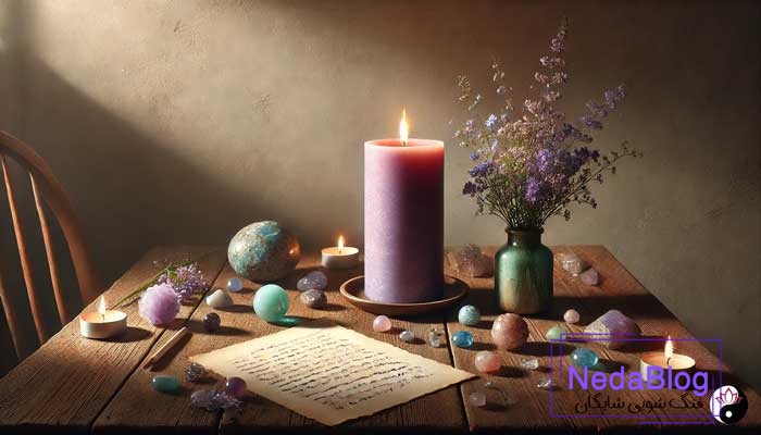 رنگ شمع در فنگ شویی بنفش