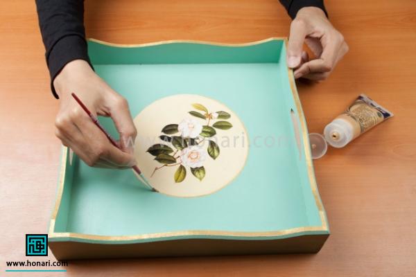 آموزش ترانسفر روی سینی چوبی