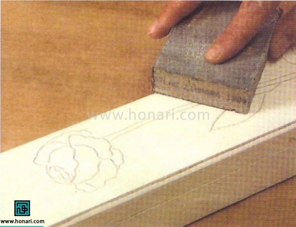 ساخت جعبه قلم با طرح گل رز