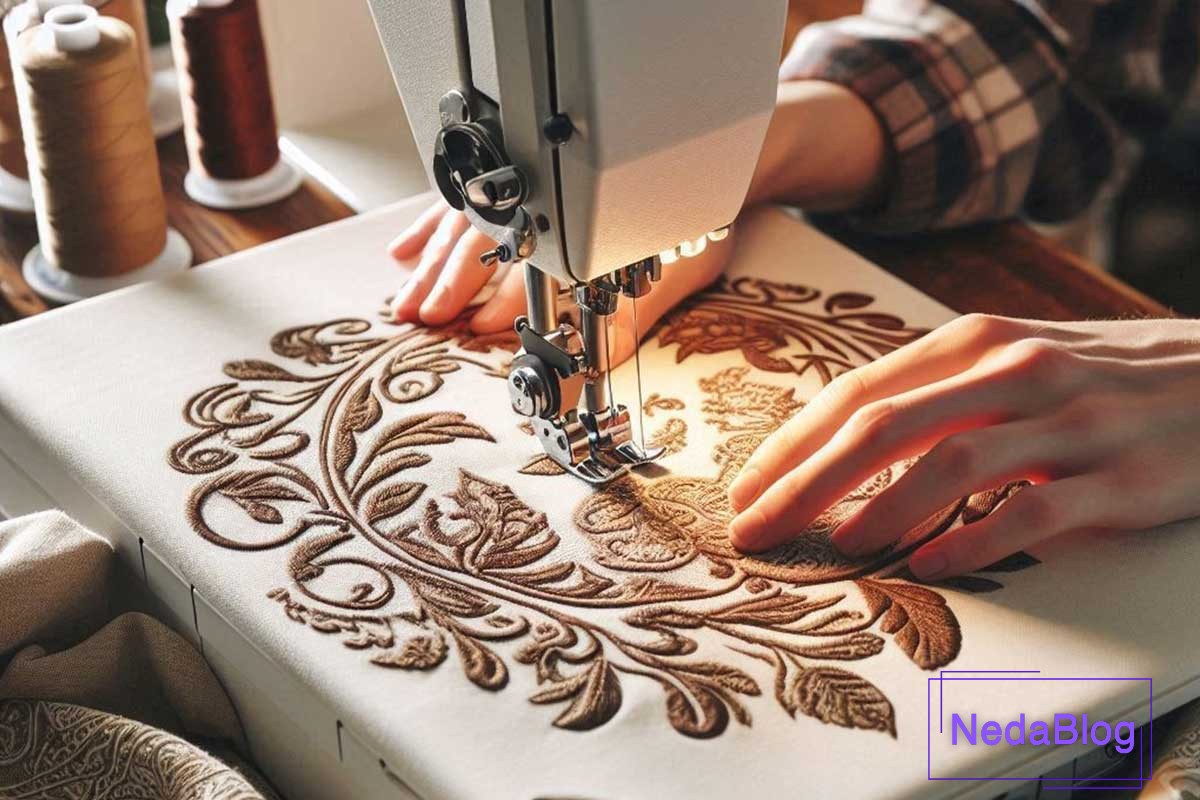 گلدوزی طرح&zwnj;های ترکیبی و آزاد