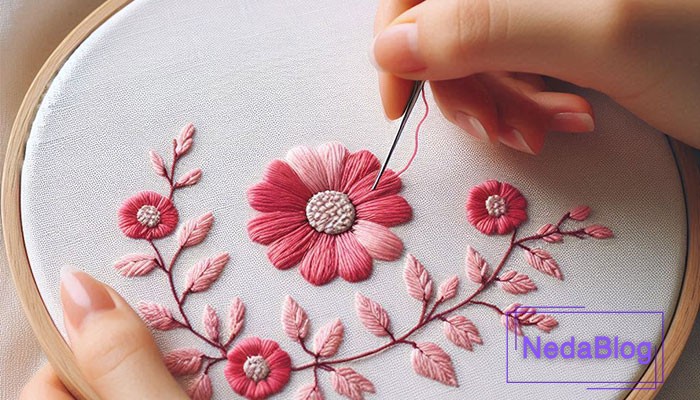 دوخت پرچم گل