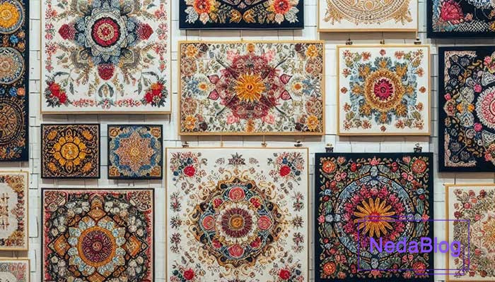 آموزش دیوارکوب گلدوزی