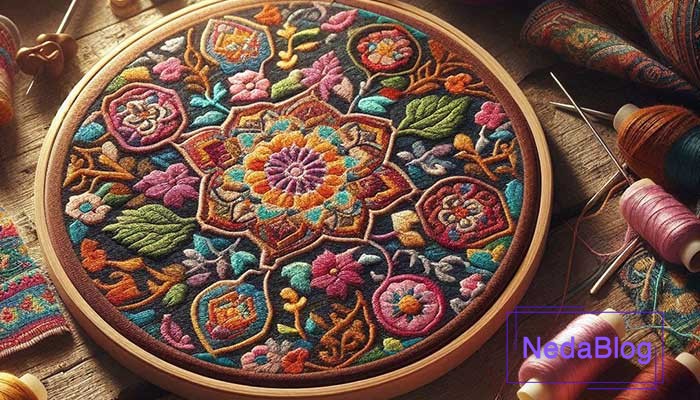 آموزش گلدوزي روي نمد