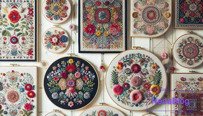 وسایل مورد نیاز دیوارکوبهای گلدوزی