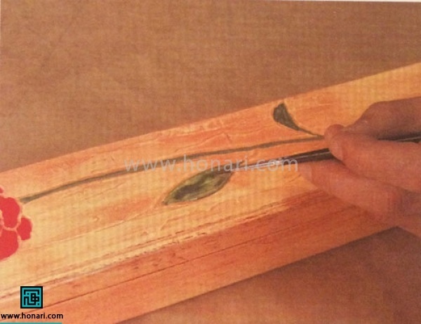 ساخت جعبه قلم با طرح گل رز