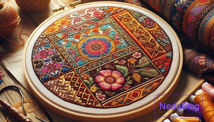 طرح‌هاي متنوع براي گلدوزي روي نمد