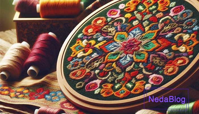 مراحل گلدوزی روی نمد: قدم به قدم