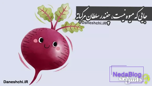 ضرب المثل جایی که میوه نیست، چغندر سلطان مرکباته