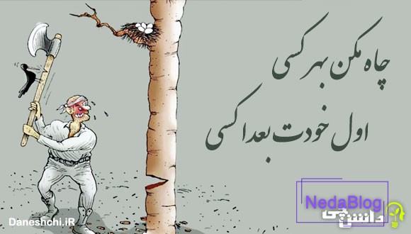 چاه مکن بهر کسی، اول خودت بعدا کسی 