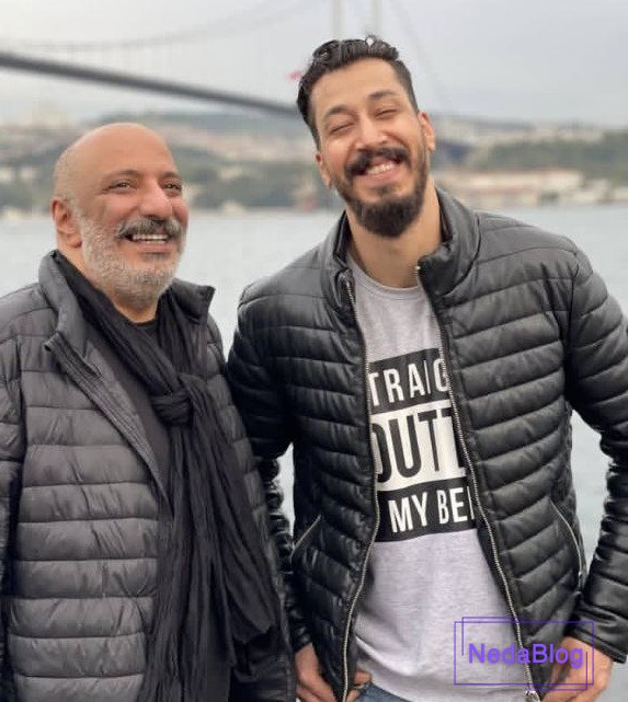 امیر جعفری در کنار بهرام افشاری