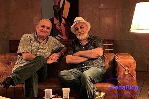 بیژن بنفشه خواه در کنار رضا عطاران