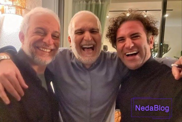 بیژن بنفشه خواه در کنار هوتن شکیبا