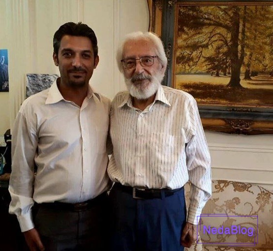جمشید مشایخی در کنار طرفردارانش