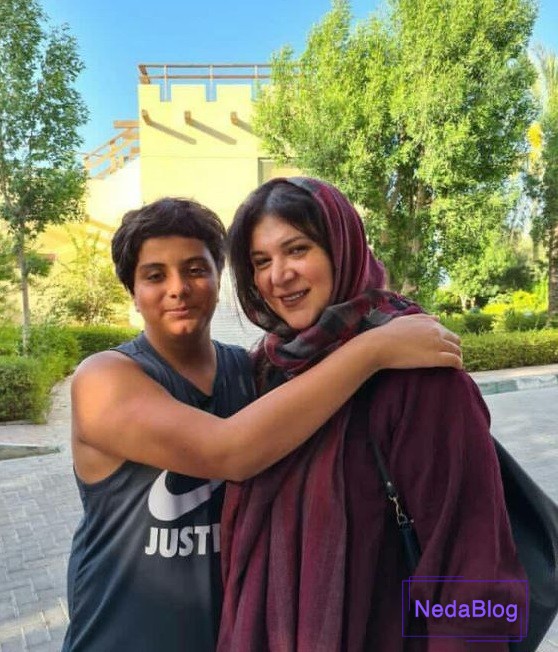 ریما رامین فر در کنار پسرش