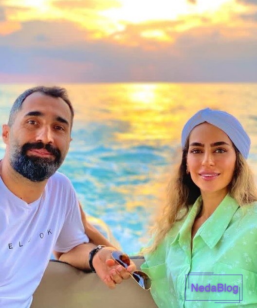 سمانه پاکدل در کنار همسرش هادی کاظمی