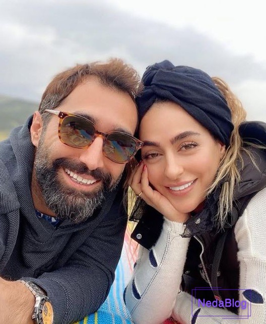 سمانه پاکدل در کنار همسرش