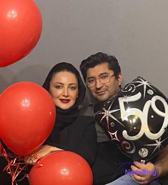 شیلا خداداد در کنار شوهرش
