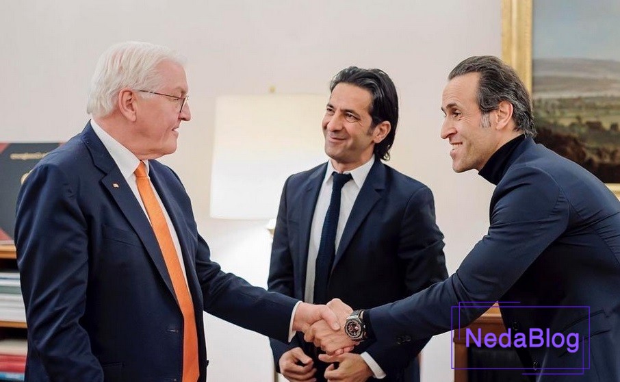 علی کریمی و رئیس جمهور آلمان