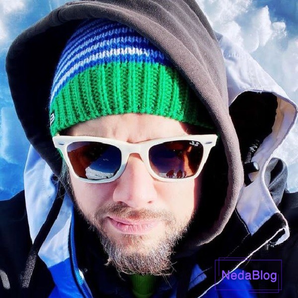 عکس علی صادقی در زمستان