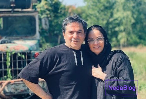 نسرین نصرتی در کنار همسرش