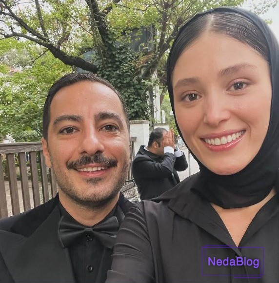 نوید محمدزاده در کنار همسرش فرشته حسینی