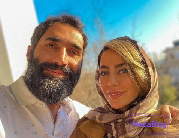 هادی کاظمی در کنار همسرش