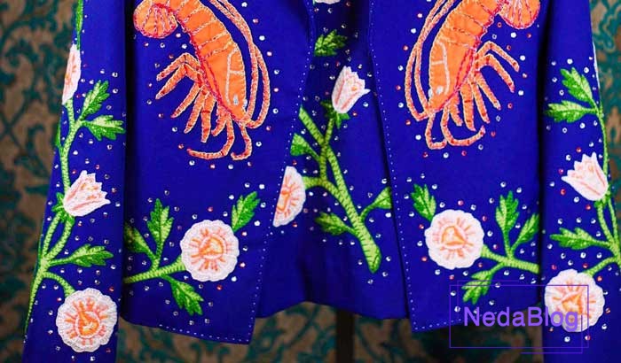 گلدوزی روی پارچه تترون
