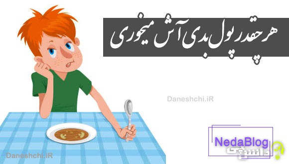 هر چقدر پول بدی آش میخوری