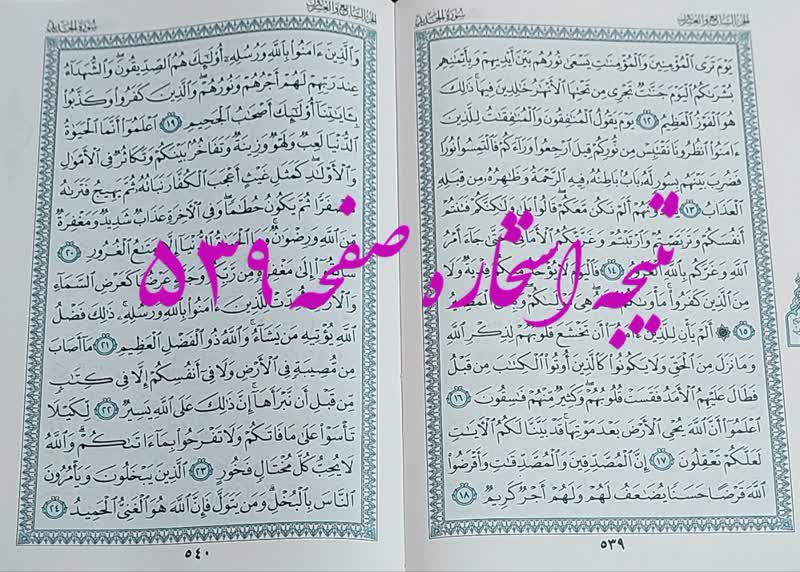 پاسخ استخاره ص 539 قران