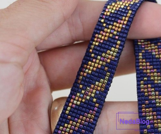 نقشههای ساده دستبند منجوق بافی