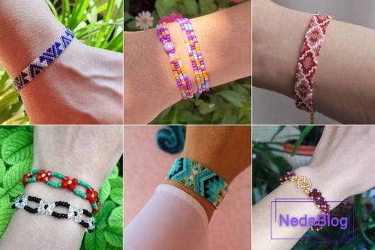 نقشه دستبند منجوق بافی