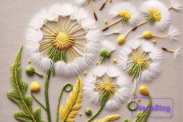 مشاهده طرح‌های مختلف گلدوزی قاصدک