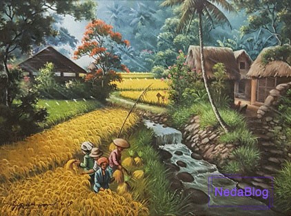 تابلو گندم زار در فنگ شویی