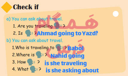 جواب صفحه 42 بخش Review 1 زبان نهم