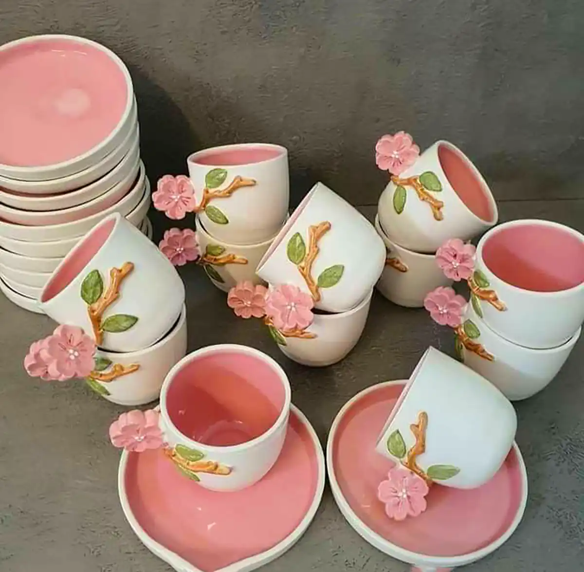 ظروف سفالی فانتزی دست ساز