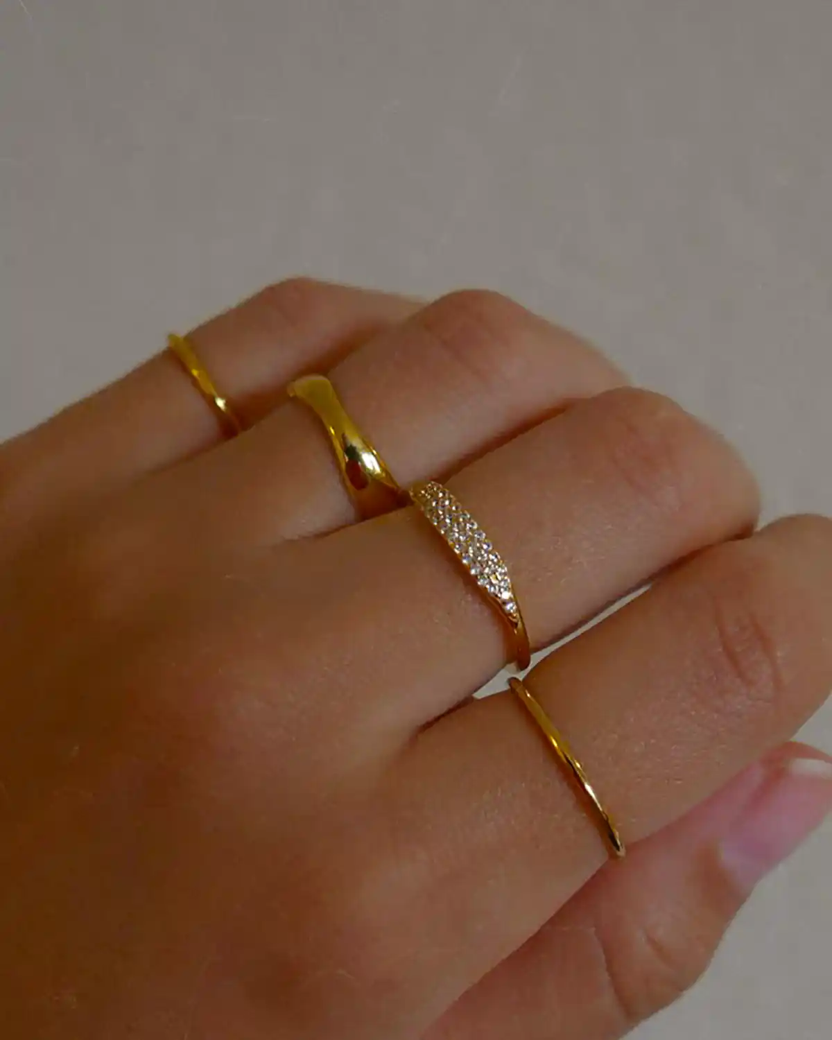 انگشتر مینیمال طلا زیبا