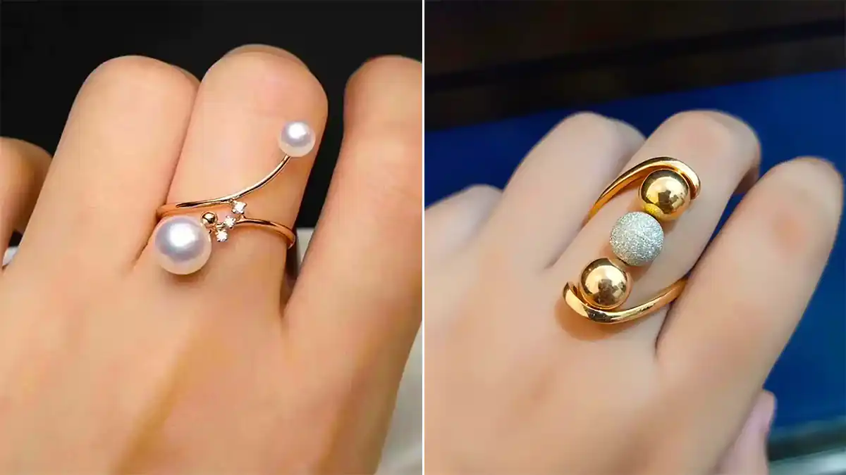 انگشتر طلا نما دار جدید