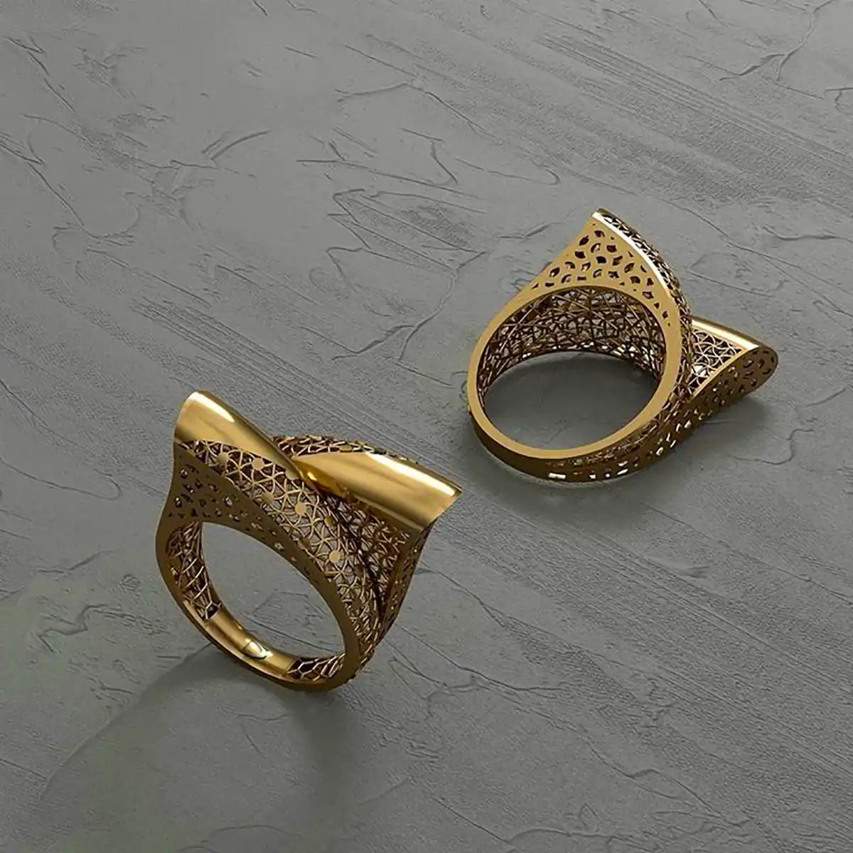 انگشتر طلا نما دار جدید