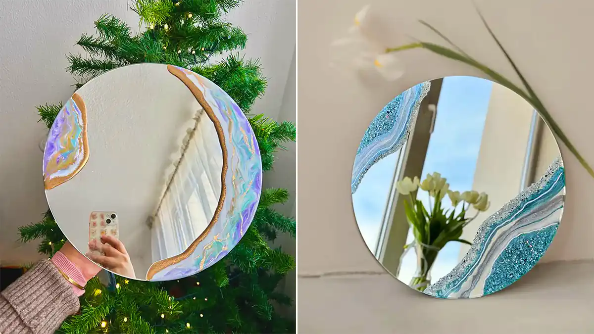 آینه دیواری رزین