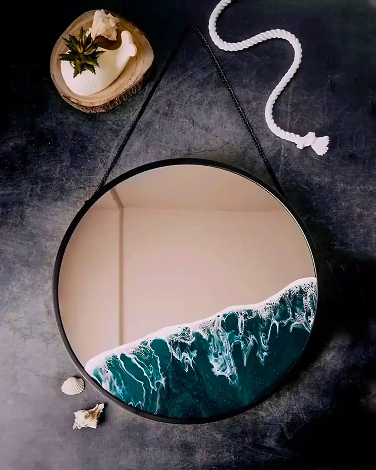 آینه دیواری رزین