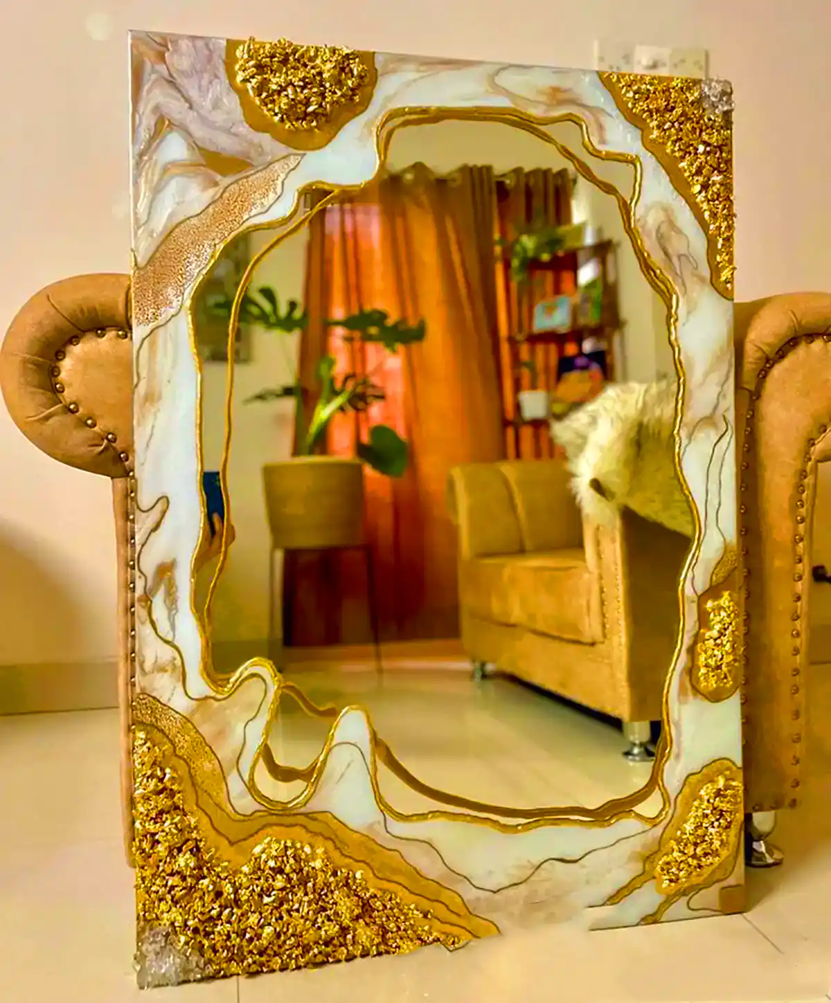 آینه دیواری رزین