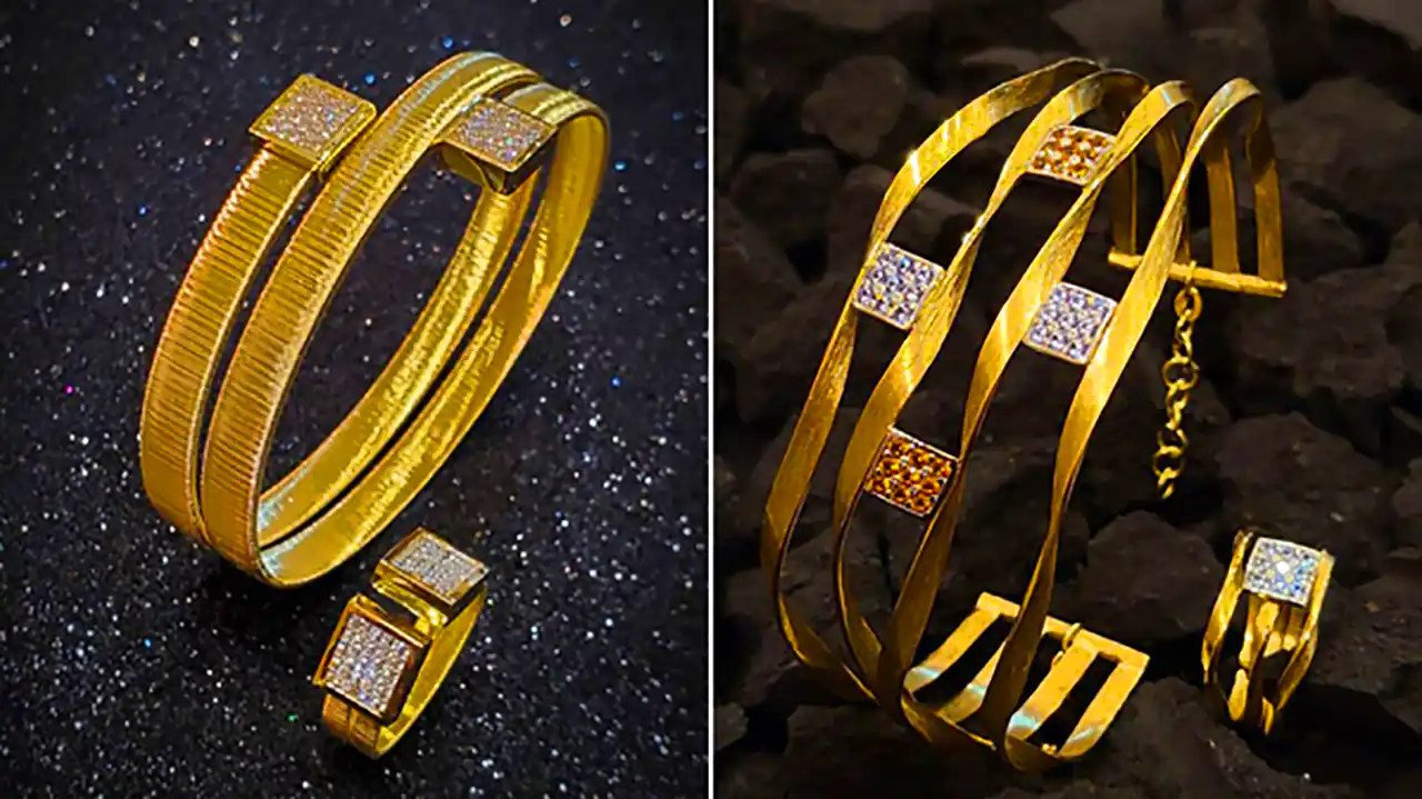 بنگل طلا پهن دخترانه