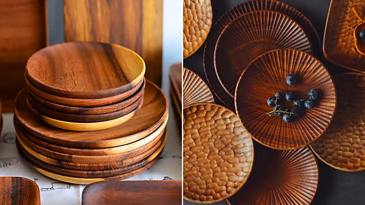 بشقاب مدرن چوبی